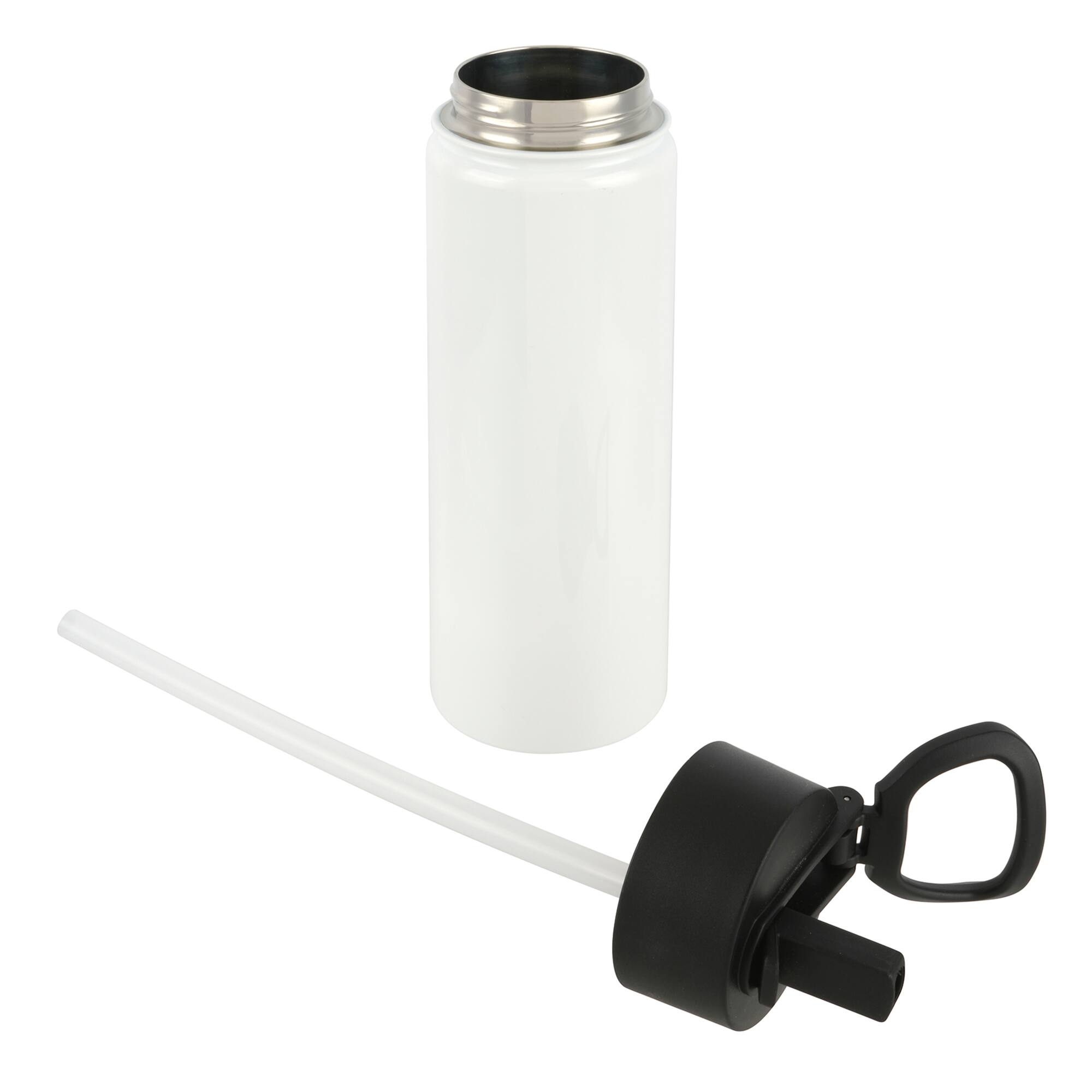 22oz. White Stainless Steel Sublimation Water Bottle by Make Market®